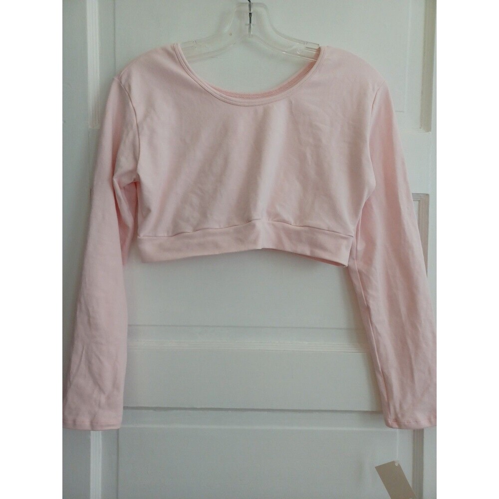 Halftee NWT pink longsleeve layering top L scoop neck knit tee minimalist modest
